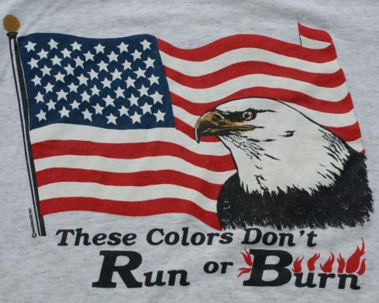 Vintage USA American Flag Bald Eagle T Shirt