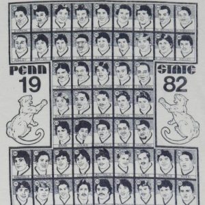 VTG 1982 PENN STATE Nittany Lions Football Roster T-Shirt