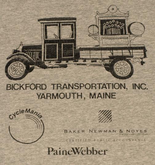 Vintage 1990s Yarmouth Clam Festival Bike Race T-Shirt Maine