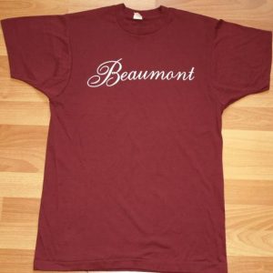 Vintage 1980s Beaumont Texas Maroon Screen Stars T-Shirt