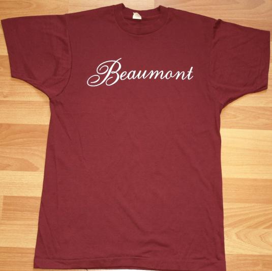 Vintage 1980s Beaumont Texas Maroon Screen Stars T-Shirt
