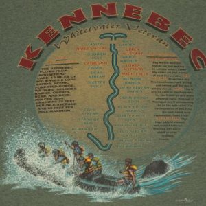 Vintage 1990s Kennebec River Main Whitewater Rafting T-Shirt