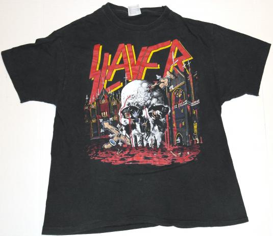 Vintage 1988 SLAYER World Sacrifice Tour T-Shirt 80s | Defunkd