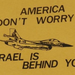 VTG 80s ISRAEL AMERICA UNITED STATES Military Jet T-Shirt