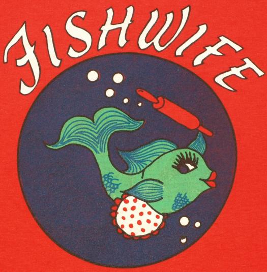 Vintage 1980s Red FISHWIFE T-Shirt Fish