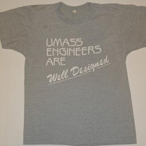 Vintage 1980s UMASS Engineering Screen Stars T-Shirt