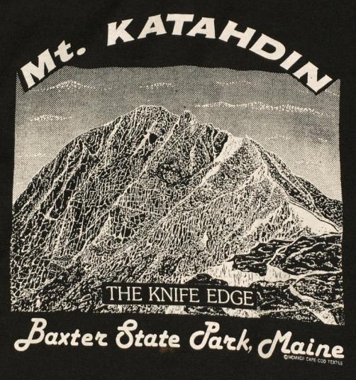 Vintage Maine Mt Katahdin Appalachian Trail T-Shirt
