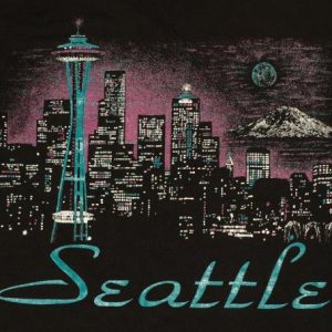 VTG 1980s Seattle Washington Skyline Space Needle T-Shir