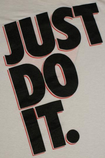 VTG 1990s NIKE Just Do It Logo T-Shirt Grey Tag Red Swoosh