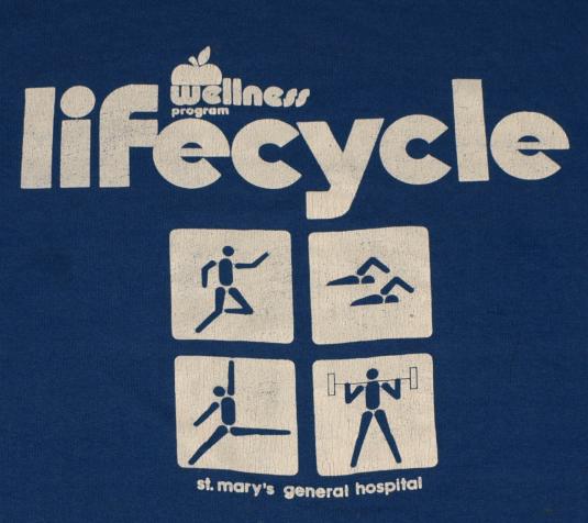 Vintage 1980s Lifecylce St Marys Exercise T-Shirt