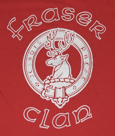 Vintage 1980s Fraser Clan Reindeer Soft Thin T-shirt