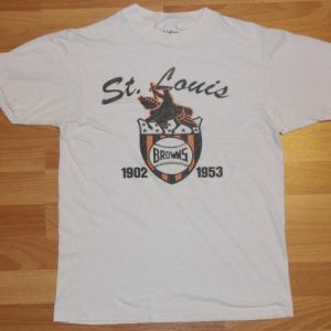 Vintage 1980's ST LOUIS BROWNS Paper Thin Baseball T-Shirt