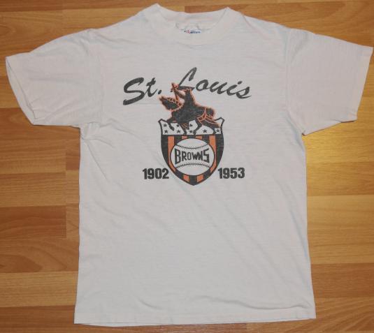 Vintage 1980’s ST LOUIS BROWNS Paper Thin Baseball T-Shirt