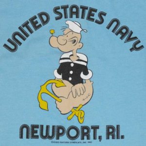 VTG 1982 POPEYE United States Navey Newport RI 1980s T-Shirt