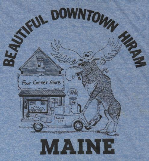 Vintage Hiram Maine Moose Super Soft Screen Stars T-Shirt