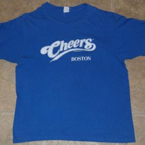Original Vintage 1980's CHEERS Boston TV Blue T-Shirt
