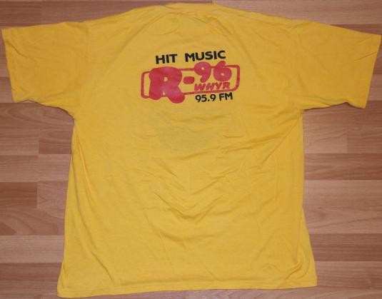 Vintage 1980s PEPSI Logo T-Shirt Yellow Soft Thin 80s