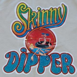 Vintage 1970s Skinny Dipping Swimming Iron-On T-Shirt