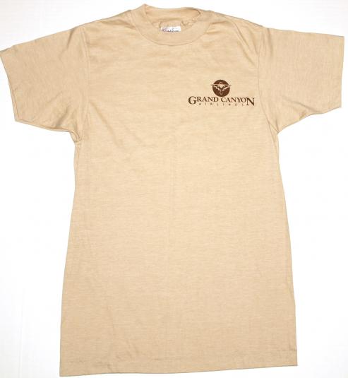 Vintage 1980s Grand Canyon Airlines T-shirt Beige 80s