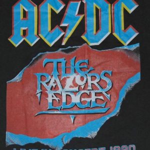 Vintage 1990 AC/DC Razors Edge Concert Tour T-Shirt