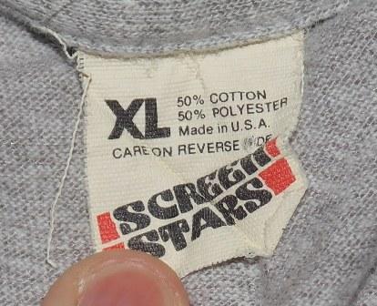 Vintage 1980s Six Flags Screen Stars Grey T-Shirt