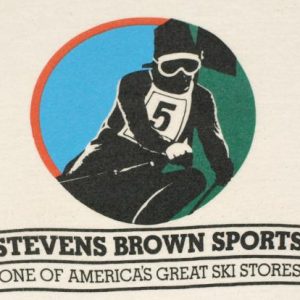Vintage 1980's Ski Shop Skiing T-shirt Stevens Browns