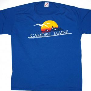 Vintage 1980s Camden Maine Blue Soft T-Shirt