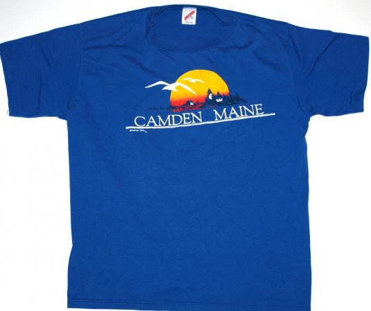 Vintage 1980s Camden Maine Blue Soft T-Shirt