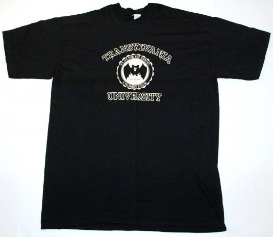 Vintage 1980s University of Transylvania Vampire Bat T Shirt