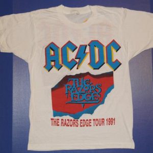 Vintage 1990s AC/DC The Razors Edge Concert Tour T-Shirt