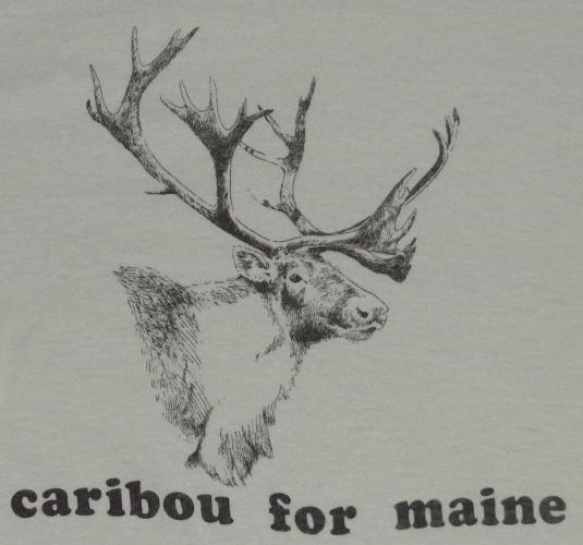 Vintage 1980s Caribou For Maine T-Shirt Soft Thin