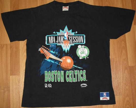 Vintage 1990s BOSTON CELTICS On Tour NBA Jam Session T-Shirt