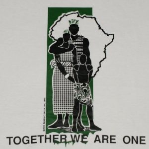 Vintage 1990's Africa support t-shirt Anti-Apartheid