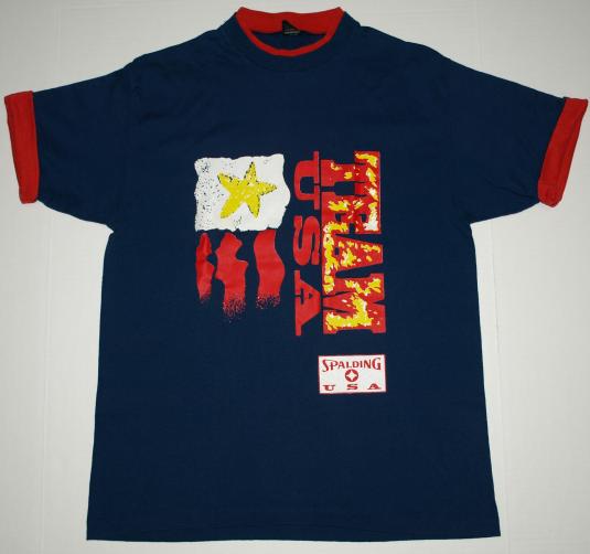 Vintage 1990s Spaulding USA Flag T-Shirt 90s | Defunkd