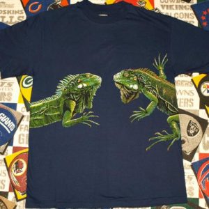 Vintage 1990s Lizard All-Around Blue T-Shirt 90s