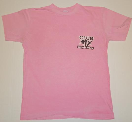 Vintage 1980s PINK DIRT BIKE Club Mix Locals Only T-Shirt