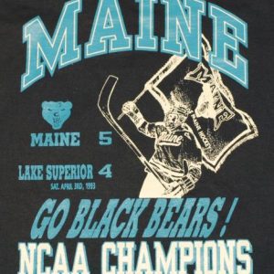Vintage 1993 University of Maine Black Bear Hockey T-Shirt