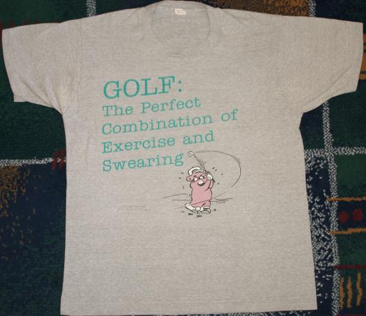 Vintage 1980’s GOLFING Novelty T-Shirt Funny Humor
