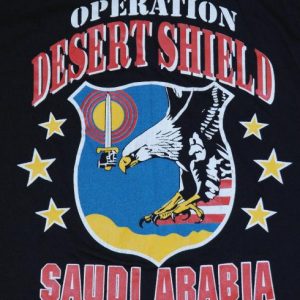 Vintage 1990s US Military Desert Shield Saudi Arabia T-Shirt