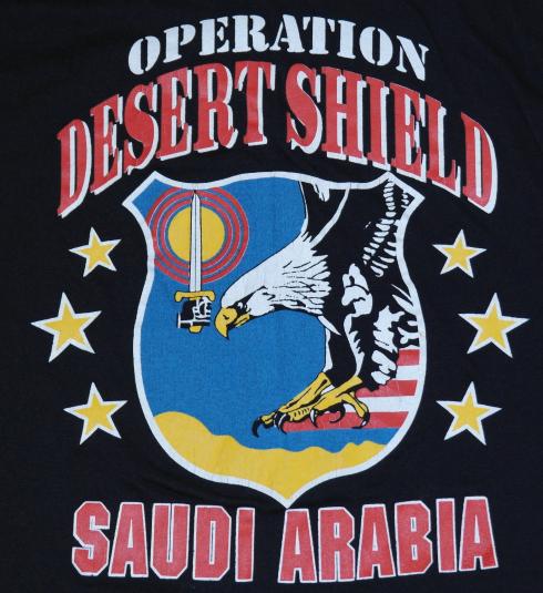 Vintage 1990s US Military Desert Shield Saudi Arabia T-Shirt