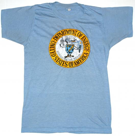 Vintage RARE USA Department of Energy Trust Us T-shirt Punk