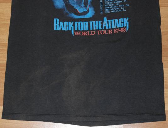 T-shirt Vintage Dokken - Tournée For The Attack World Tour 1987-88 - Taille S à 5XL - 100% Coton - Unisexe