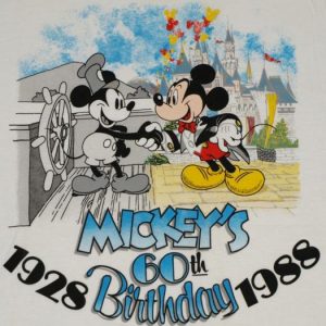 Vintage 1988 MICKEY MOUSE 60th Birthday Shirt DEADSTOCK