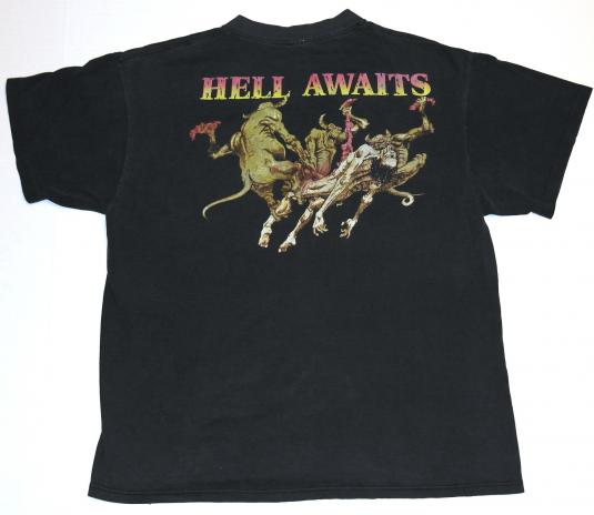 Vintage 1991 SLAYER HELL AWAITS Heavy Metal T-Shirt