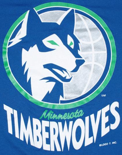 Vintage 80’s Minnesota Timberwolves NBA Baseketball T-Shirt