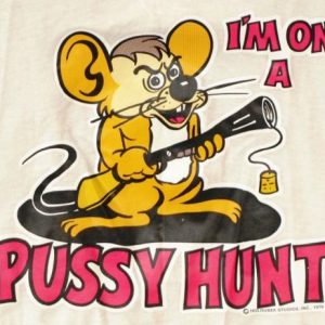 Pussy Hunt Dirty Mouse Raglan Baseball Shirt Iron-On