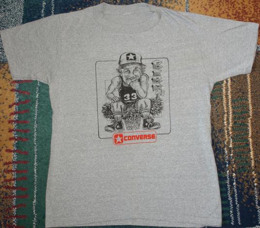 Vintage 1980s Converse LARRY BIRD Caricature T-Shirt Celtics