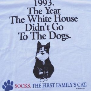 1993 Socks The Cat President Clinton First Family Shirt