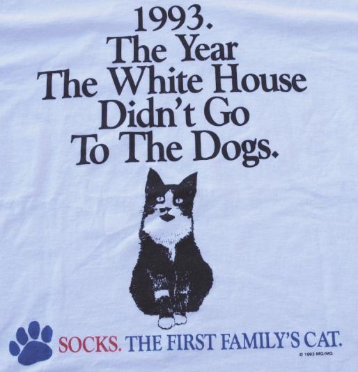 1993 Socks The Cat President Clinton First Family Shirt Defunkd