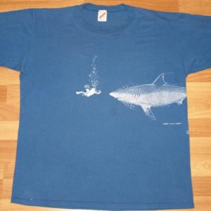Vintage US Virgin Islands OH SHIT Scuba Shark Attack T-Shirt